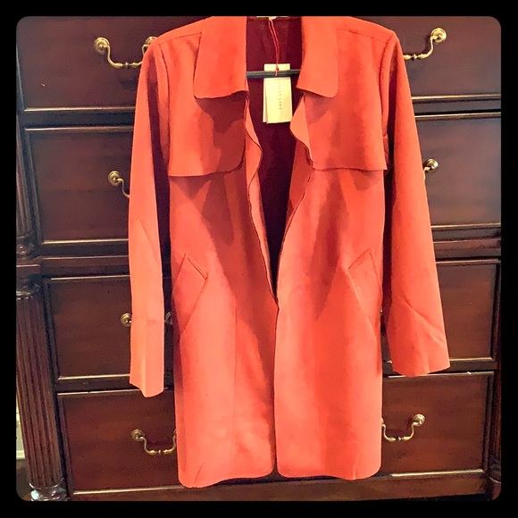 solitaire suede coat